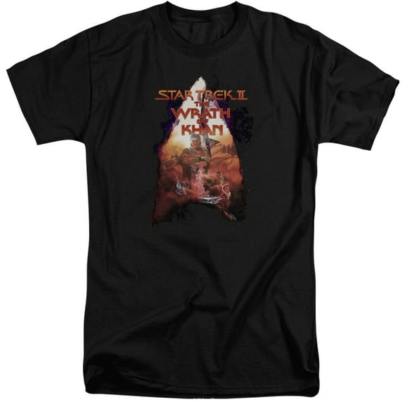 Star Trek Twok Poster Adult Tall T-Shirt Black