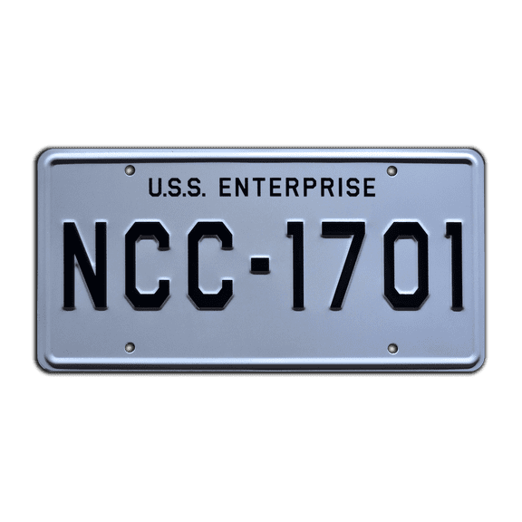 Star Trek | USS Enterprise | NCC-1701 | Metal Stamped Vanity License Plate