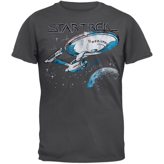Star Trek - USS Enterprise Soft Grey T-Shirt - Small