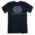 thumbnail image 1 of Star Trek-United Federation Logo - Short Sleeve Adult 30-1 Tee - Navy- Small, 1 of 1