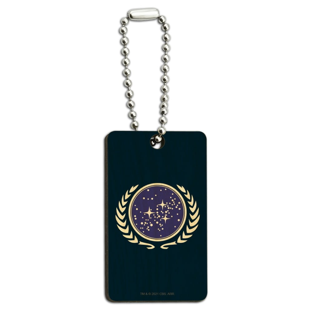 Star Trek United Federation of Planets Logo Wood Wooden Rectangle