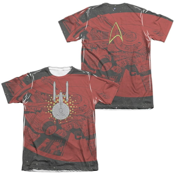Star Trek - Uss Enterprise Schematic (Front/Back Print) - Short Sleeve Shirt - X-Large