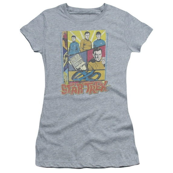 Star Trek - Vintage Collage - Juniors Teen Girls Cap Sleeve Shirt - XX-Large