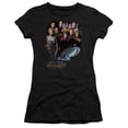 thumbnail image 1 of Star Trek Voyager Crew Junior Women's Sheer T-Shirt Black, 1 of 2
