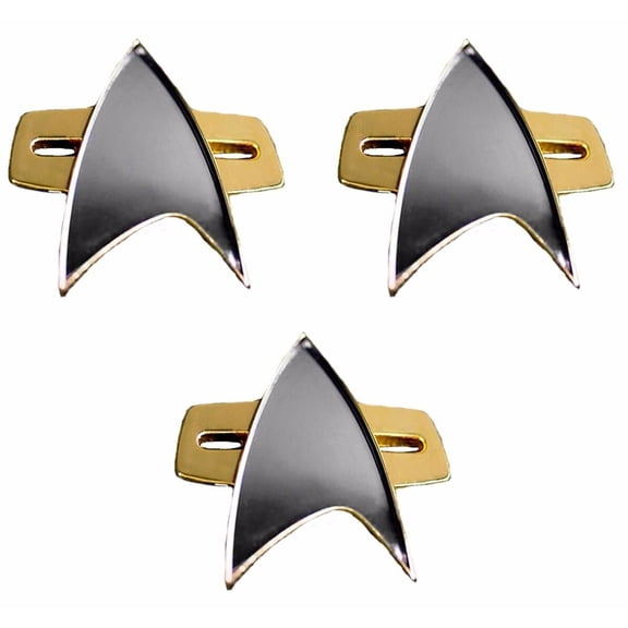 Star Trek Voyager / DS-9 Communicator Full Size Replica Pin Set of 3 Pins