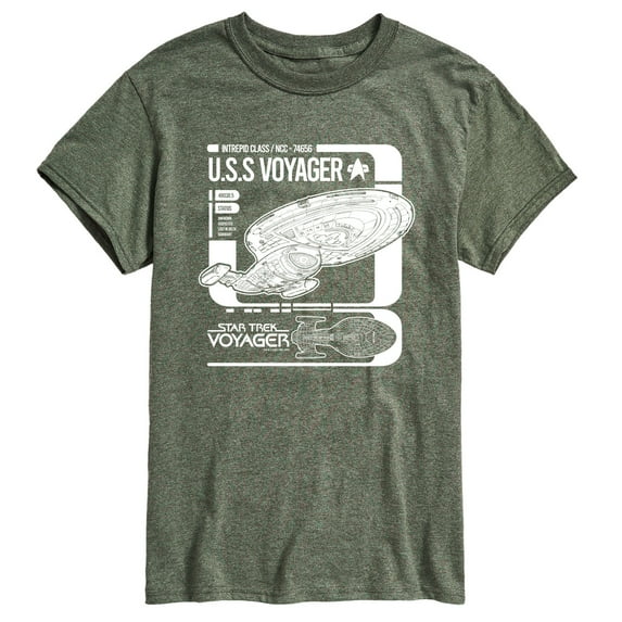 Star Trek - Voyager Schematic - Men's Short Sleeve Graphic T-Shirt