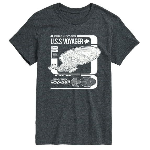 Star Trek - Voyager Schematic - Men's Short Sleeve Graphic T-Shirt
