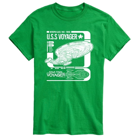 Star Trek - Voyager Schematic Short Sleeve Graphic T-Shirt