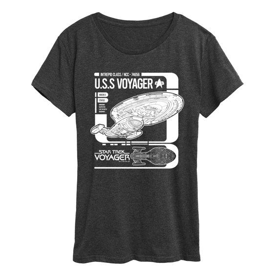 Star Trek - Voyager Schematic - Women's Short Sleeve Graphic T-Shirt
