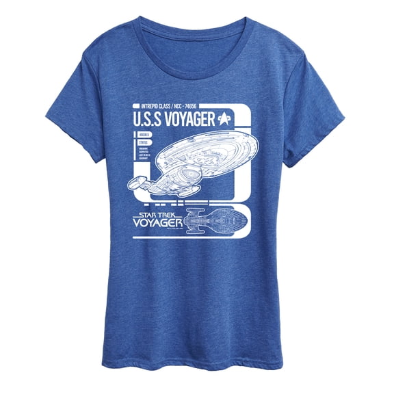 Star Trek - Voyager Schematic - Women's Short Sleeve Graphic T-Shirt