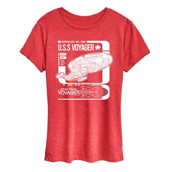 Star Trek - Voyager Schematic Short Sleeve Graphic T-Shirt