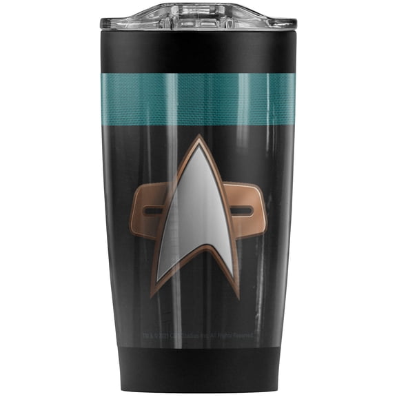 Star Trek/Voyager Science Uniform Stainless Steel Tumbler 20 oz Coffee Travel Mug/Cup, Vacuum Insulated & Double Wall with Leakproof Sliding Lid | Great for Hot Drinks and Cold Beverages