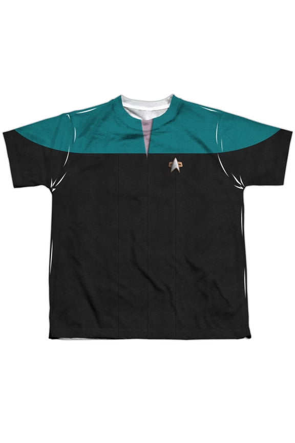 Star Trek - Voyager Science Uniform - Youth Short Sleeve Shirt - Large