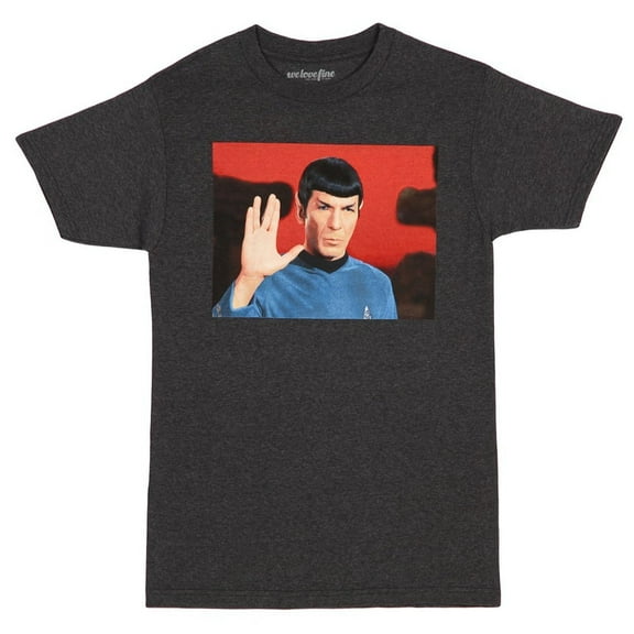 Star Trek Vulcan Salute Adult Charcoal Heather T-Shirt