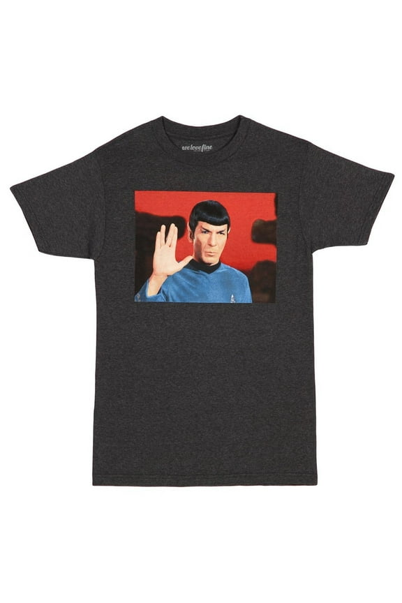 Star Trek Vulcan Salute Adult Charcoal Heather T-Shirt