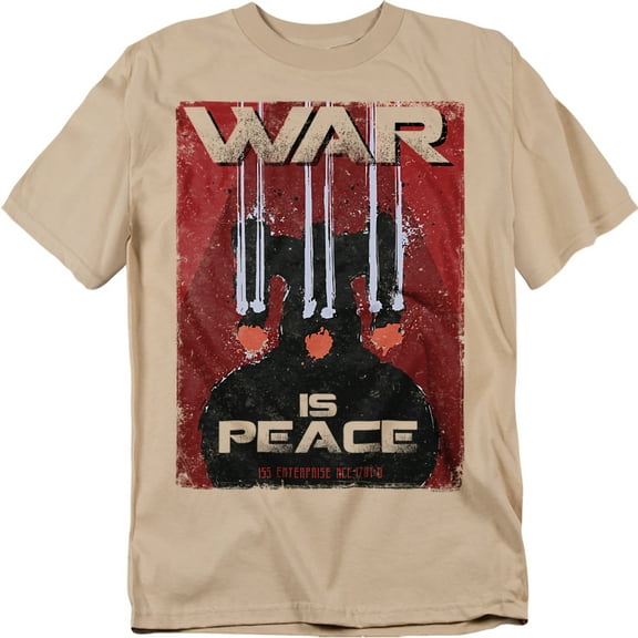 Star Trek War Is Peace Officially Licensed Adult T-Shirt S