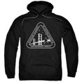 thumbnail image 1 of Star Trek-White Academy Logo - Adult Pull-Over Hoodie - Black- Small, 1 of 1