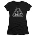 thumbnail image 1 of Star Trek White Academy Logo Junior Women's Sheer T-Shirt Black, 1 of 1