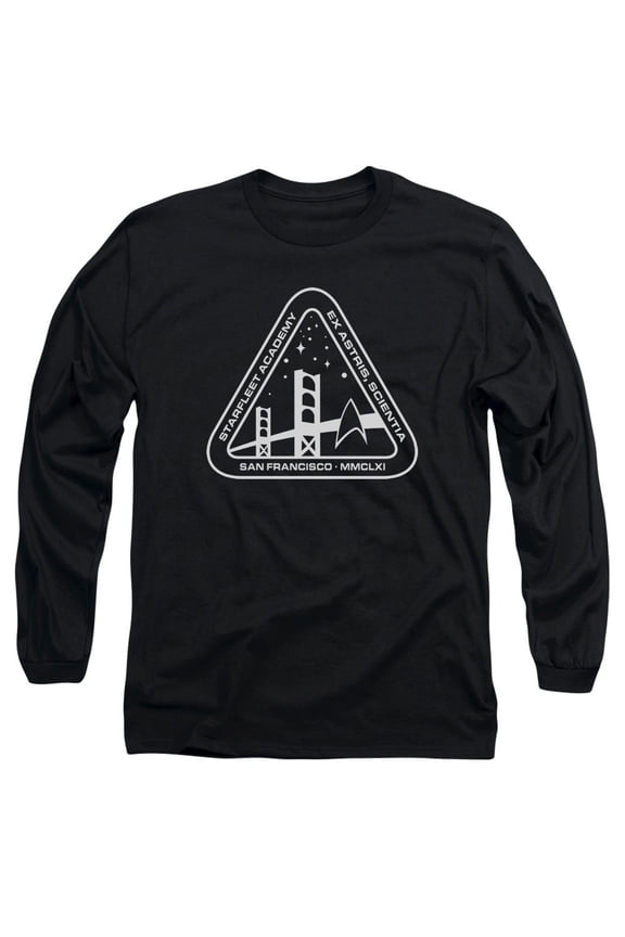 Star Trek - White Academy Logo - Long Sleeve Shirt - Large