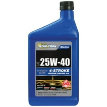 Star Tron 4-Stroke Marine Engine Oil 25W40 - High-Performance Synthetic Blend for Outboards, Inboards, and Stern Drives - 32 OZ (903432)