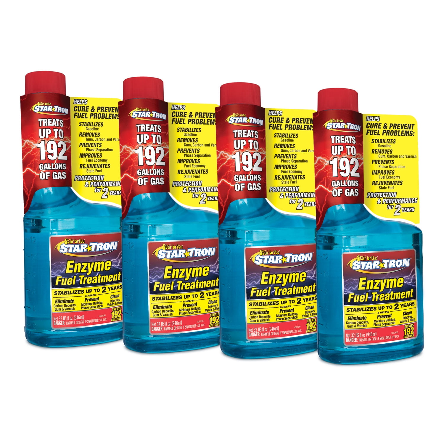 Star Tron Enzyme Fuel Treatment Classic Gas Formula 32 OZ (4 PACK