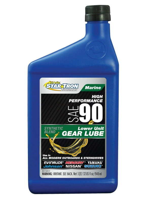 Star Tron Marine High Performance SAE 90 Gear Lube, Synthetic Blend, Protects Against Rust & Corrosion, Ideal for Fresh & Saltwater - 32 oz (903732)