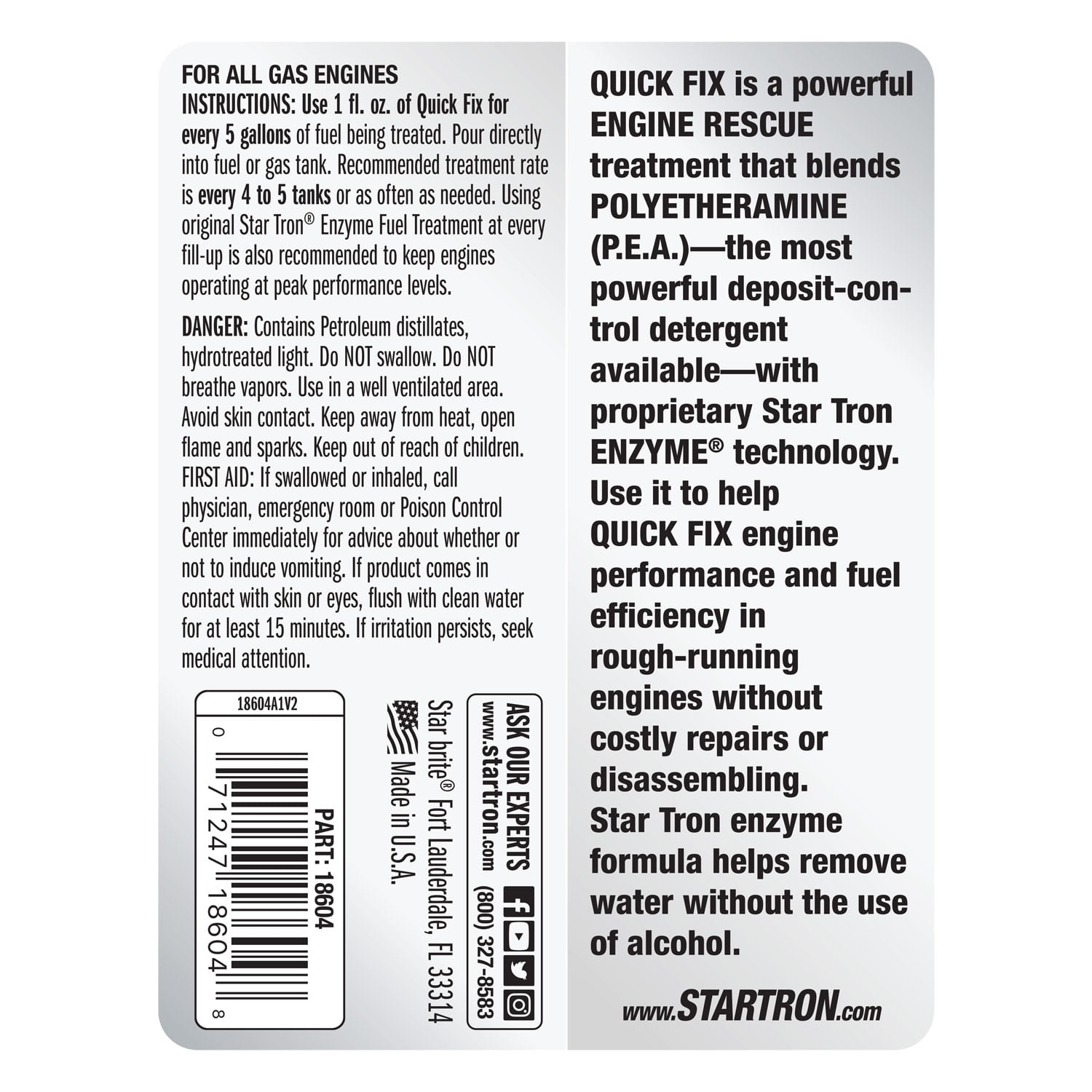 Star Tron Quick Fix Fuel System & Injector Cleaner 4 OZ