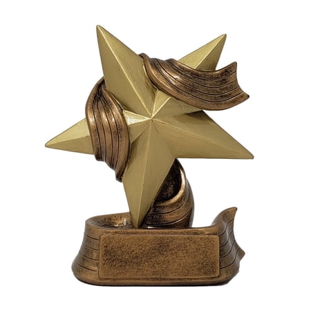 Star Trophy Gold Star Award Employee Superstar Recognition 5 Inch Tall