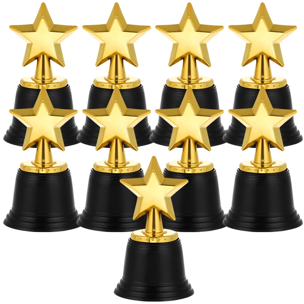 Star Trophy Kids Competition Award Plastic Prizes for Cup Mini Gifts Funny Adults Student Miniature Toy 9 Pcs