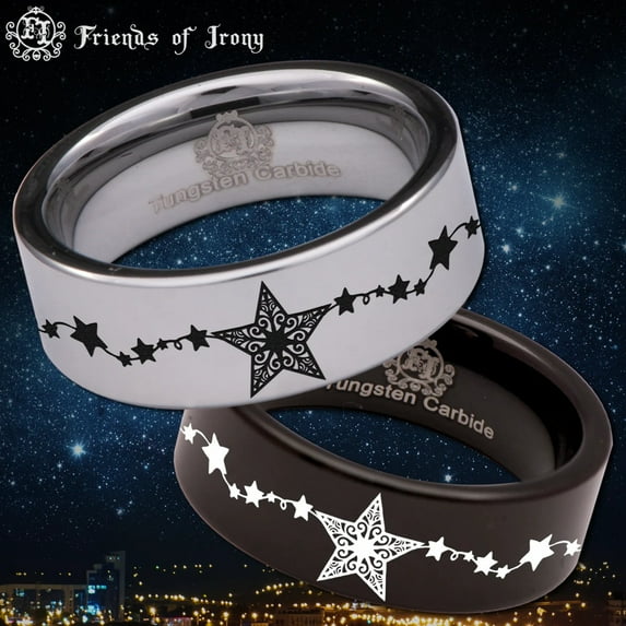 Star Tungsten Carbide Ring