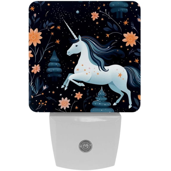 Star Unicorns LED Square Night Lights - Energy Efficient and Contemporary Design - for Bedrooms and Hallways - Includes Sensor with Auto on/Off - Easy Installation