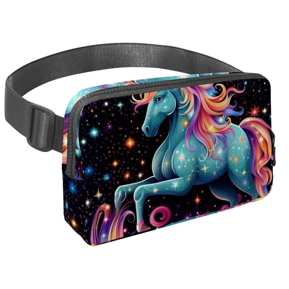 Star Unicorns Lightweight Adjustable Sling Bag with Extension Strap - Unisex Fanny Pack Waist Packs