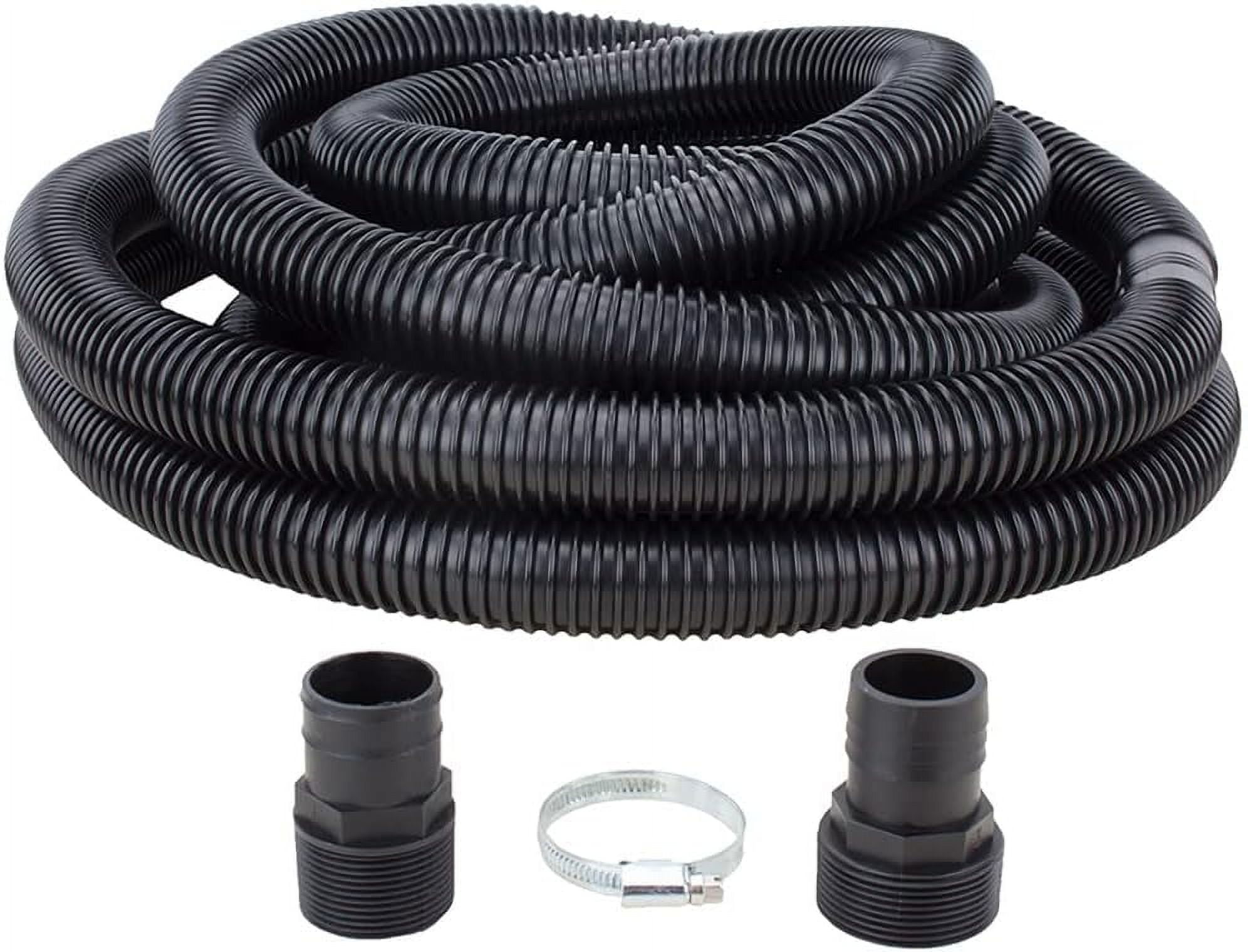 Star Universal Discharge Hose Kit, 1-1/4 Inch Hose with 1-1/2" and 1-1/4" Adapters, 24 feet
