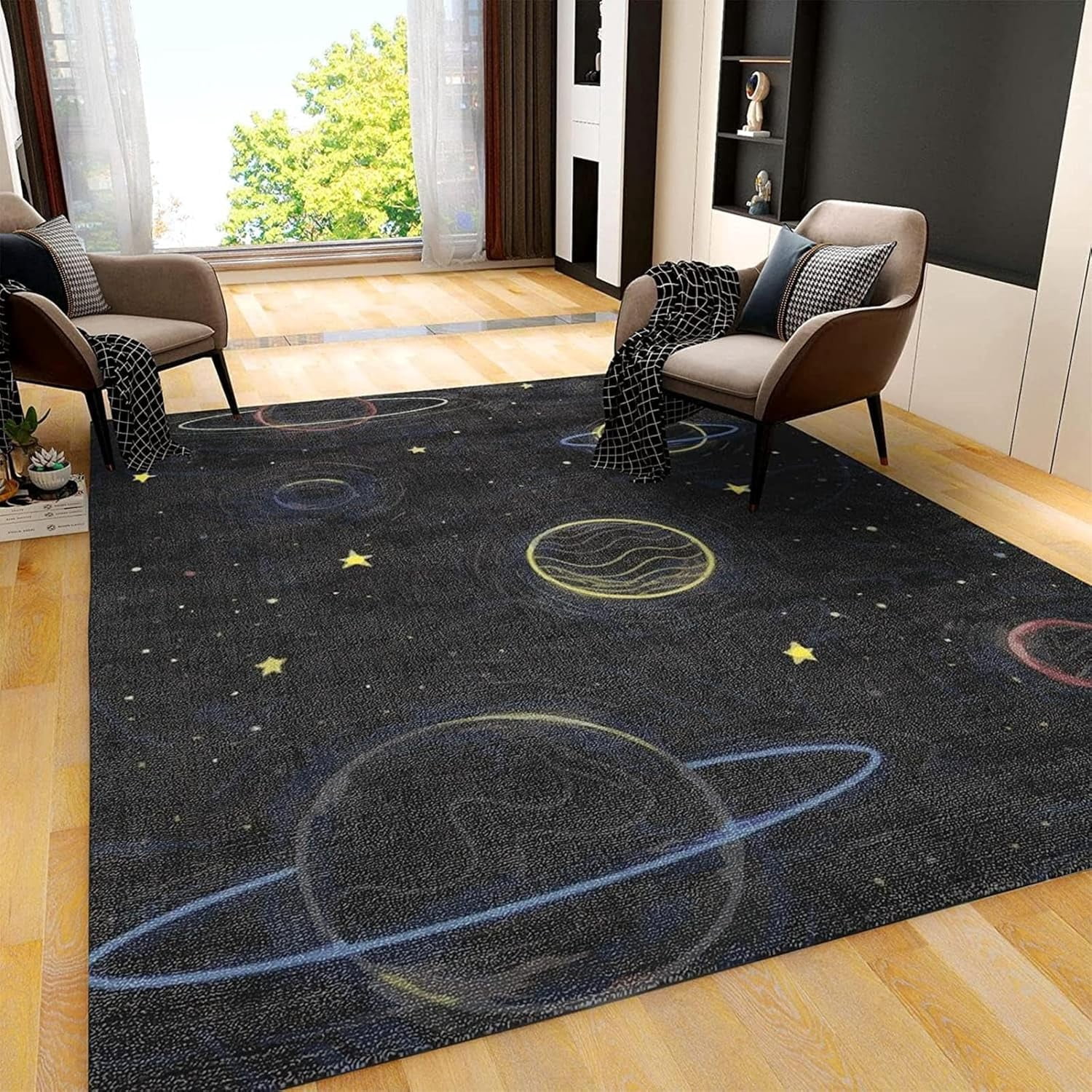 Universe Rug Star Universe Area Rug Planet Indoor Non Slip Modern Simple Mysterious ...