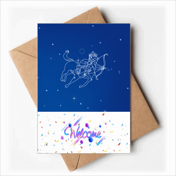 Star Universe Sagittarius Constellation Pattern Welcome Back Greeting Cards Envelopes Blank