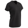 thumbnail image 1 of Star V-Neck T-Shirt, Girls' Small, Black, 1 of 1