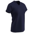 thumbnail image 1 of Star V-Neck T-Shirt, Girls' Small, Navy, 1 of 1