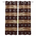 thumbnail image 1 of Star Vintage Blackout Curtains for Bedroom - 84 Inch Long Light Blocking 2 Panels Set, Western Country Stars Brown Wooden Thermal Insulated Living Room Drapes Grommet Window Curtains 52"x84", 1 of 8