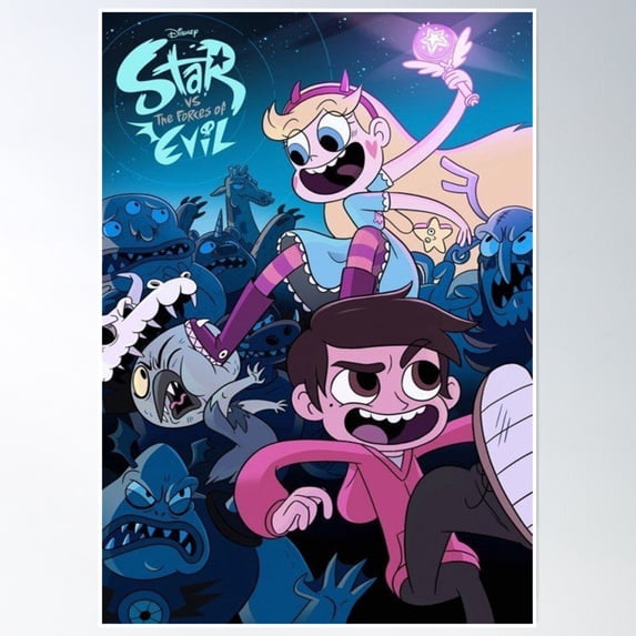 Star Vs The Forces Of Evil Poster Wall Art, Modern Wall Decor, 24x36 UNFRAMED