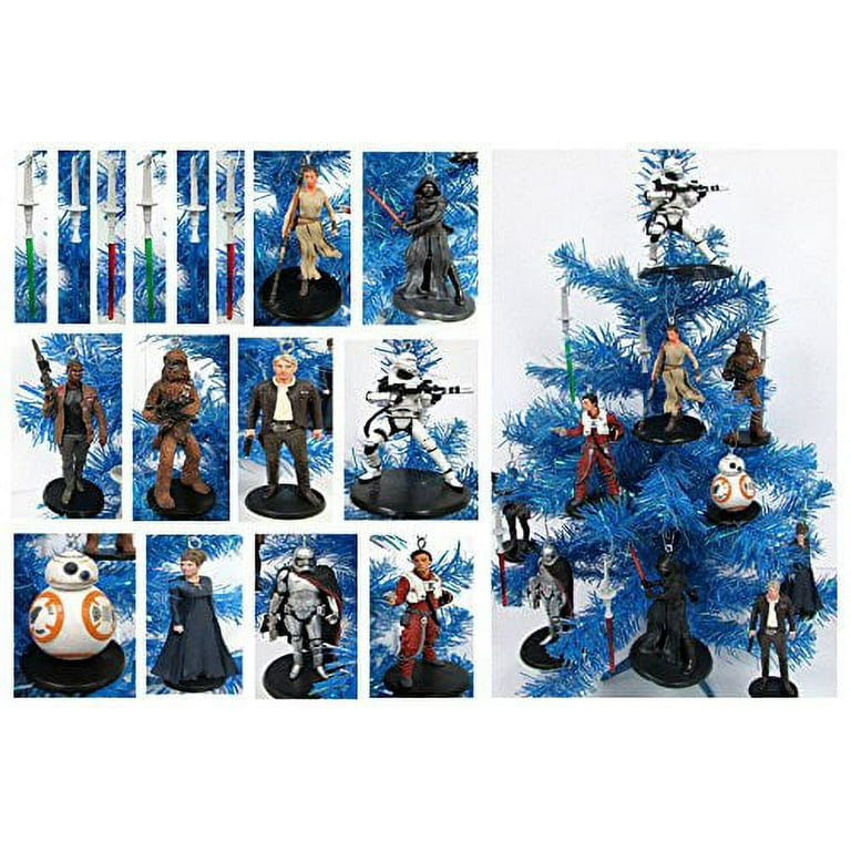 Star Wars 16 Piece Christmas Ornament Set Featuring 6 Lightsaber