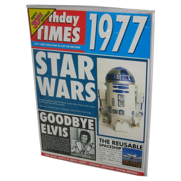 Star Wars 1977 Birthday Times Goodbye Elvis Happy 30th Birthday Talking Card