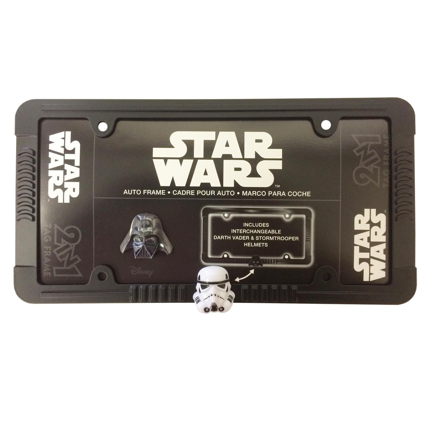 Star Wars 2 In 1 Black License Plate Frame Walmart