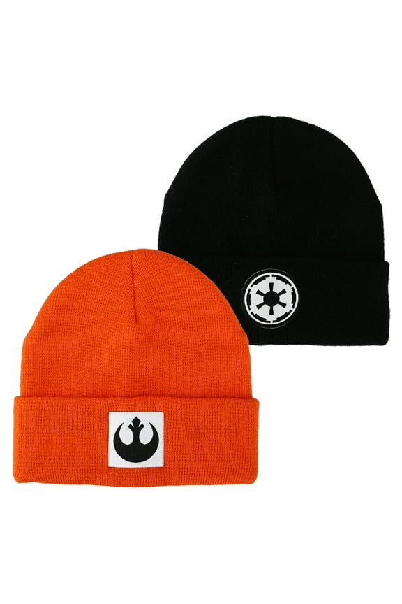 Star Wars 2-Pack Black and Orange Cuff Beanie Combo