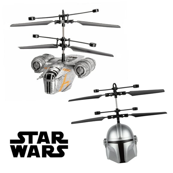 Star Wars 2-Pack Flying Figure Helicopter - Mandalorian & Razor Crest