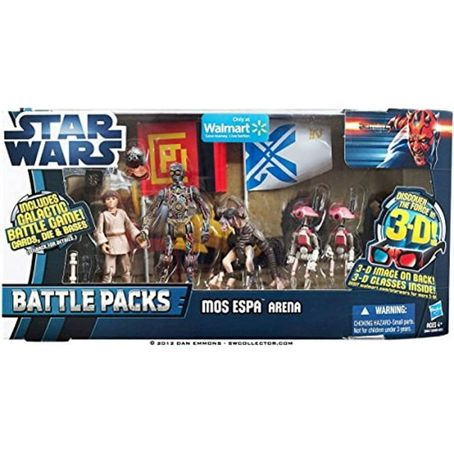 Star Wars 2012 Clone Wars Battle Pack Mos Espa Arena C3P0 Anakin S