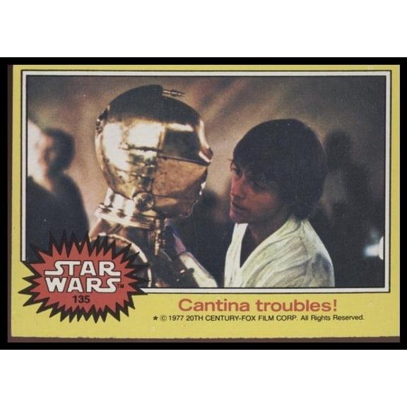 1977 Topps Star Wars 3 C-3PO Yellow Parallel Trading Card