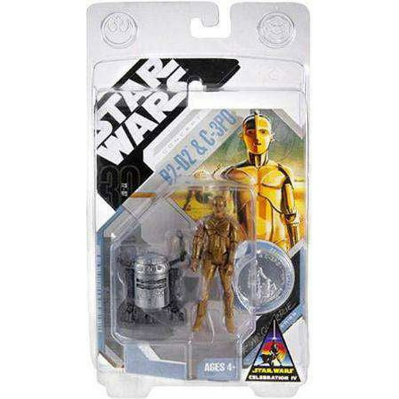 Star Wars 30th Anniversary Action Figure - R2-D2 & C-3PO (McQuarrie Concept)(Silver Coin)(3.75 inch)