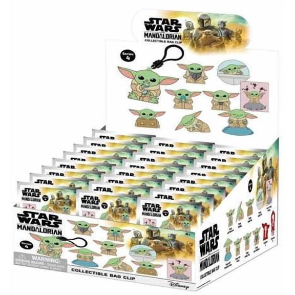 Star Wars 3D Figural Foam Bag Clip Best of Grogu Series 1 Mystery Box (24 Packs)