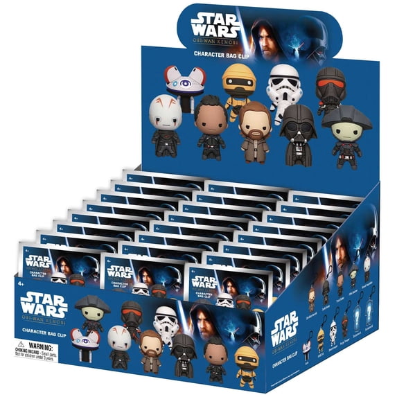 Star Wars 3D Figural Foam Bag Clip Obi-Wan Kenobi Mystery Box (24 Packs)