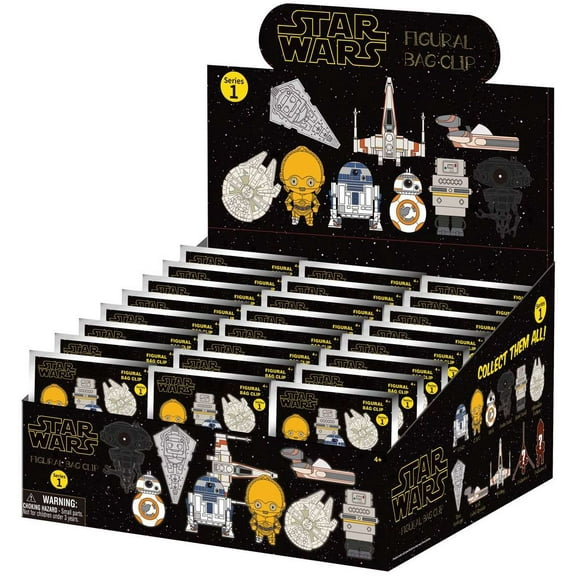 Star Wars 3D Figural Foam Bag Clip Power of the Force Series 1 Mystery Box (24 Packs)